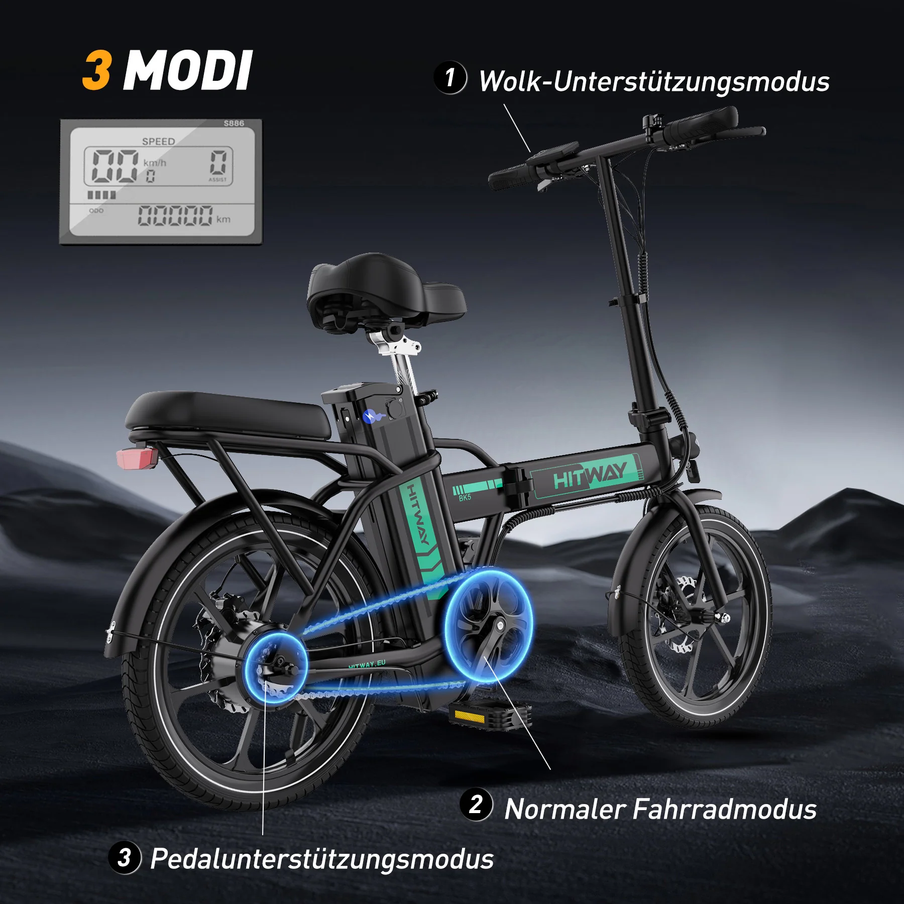 BK5S faltbares Elektrofahrrad - Image 4